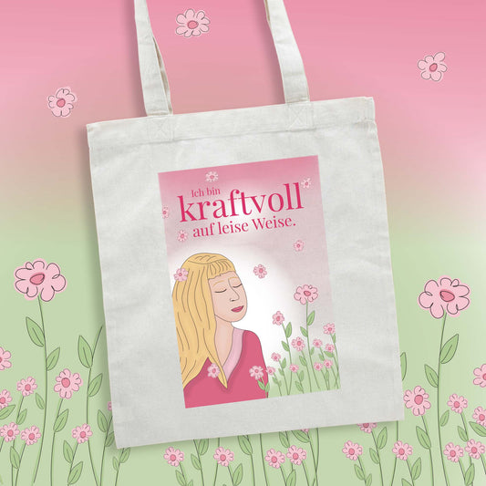 Stofftasche "Kraftvoll auf leise Weise"