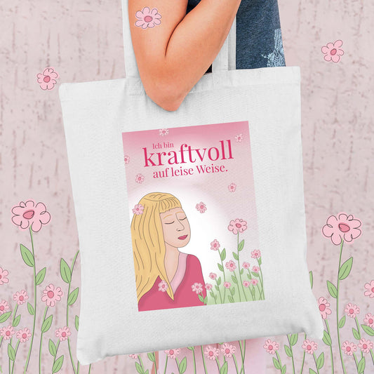 Stofftasche "Kraftvoll auf leise Weise"